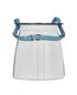 Farming Basket Bag In Epsom White/Bleu Jean, front view